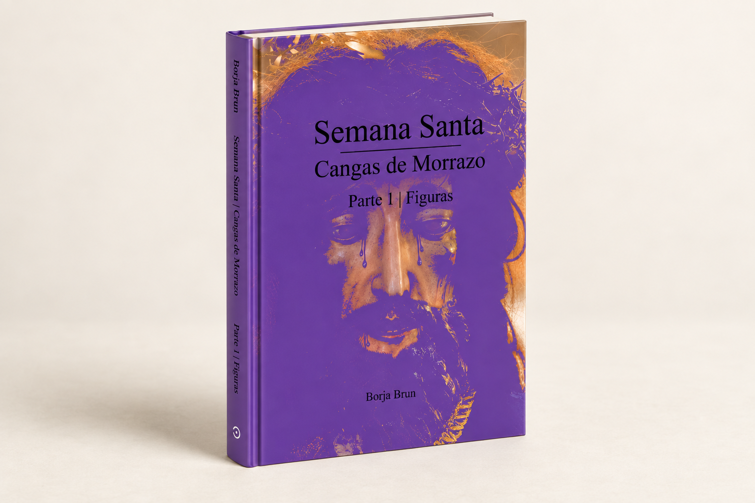 Mockup del libro Semana Santa, Cangas de Morrazo, Parte 1 | Figuras, de Borja Brun